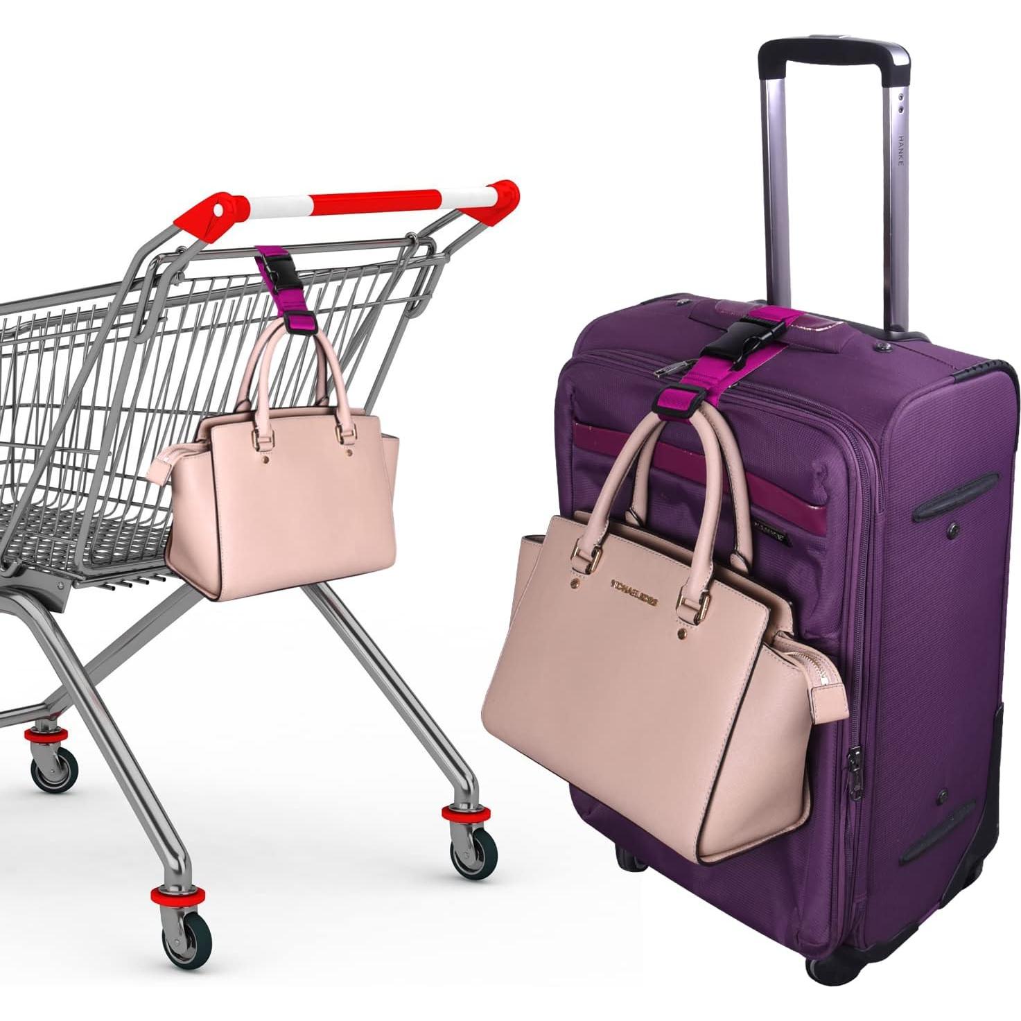 Correa de Equipaje Ajustable Wisdompro 2 Pcs 31 cm Púrpura