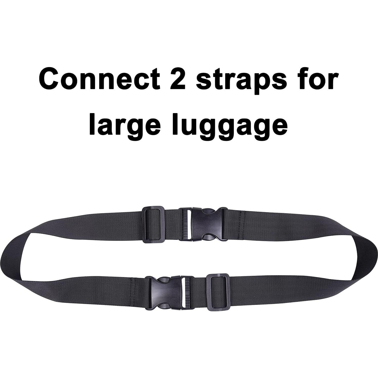 Correa de Equipaje Ajustable Wisdompro 2 Pcs 31 cm Púrpura