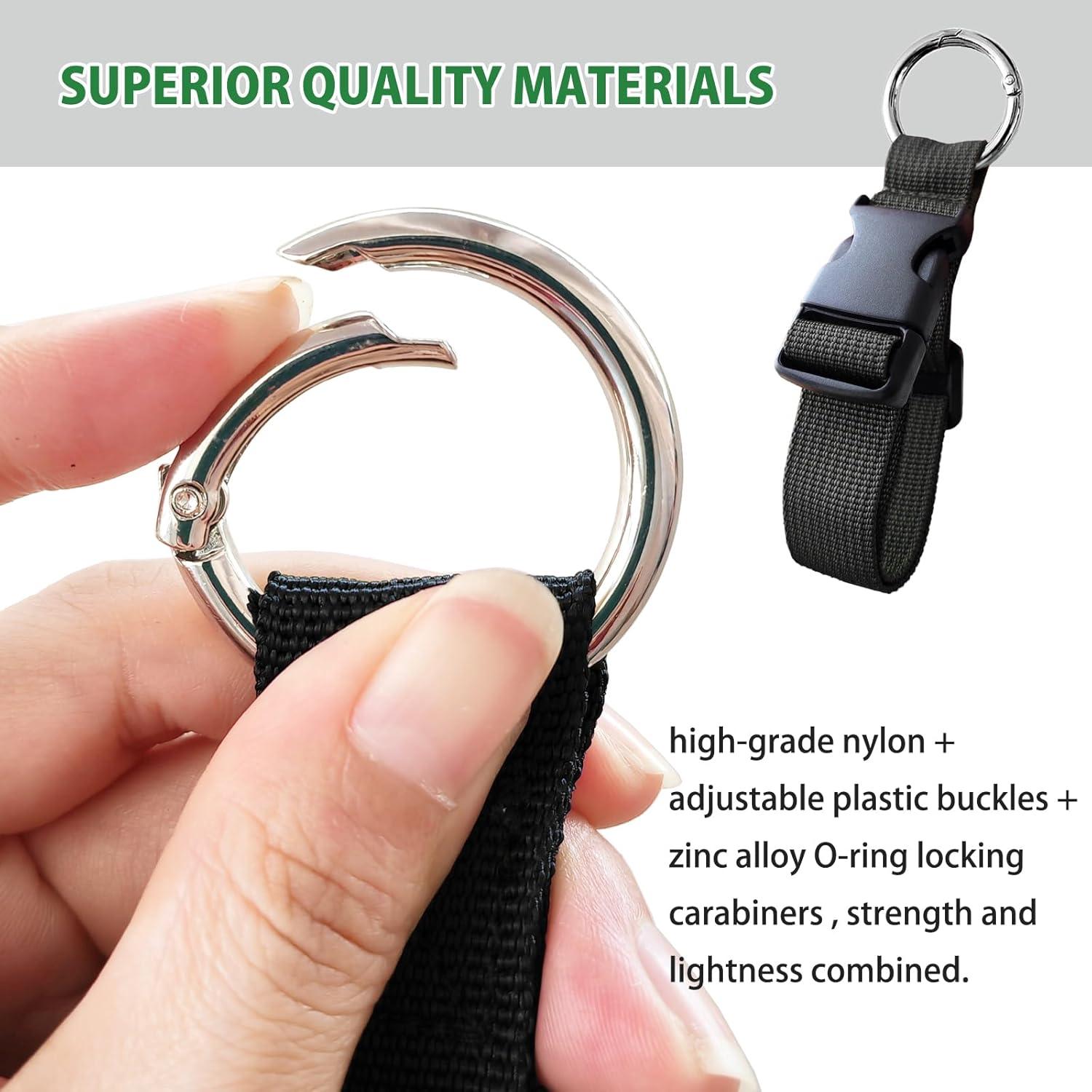 Juego de 3 Correas de Equipaje Ajustables Haojiaho Negro