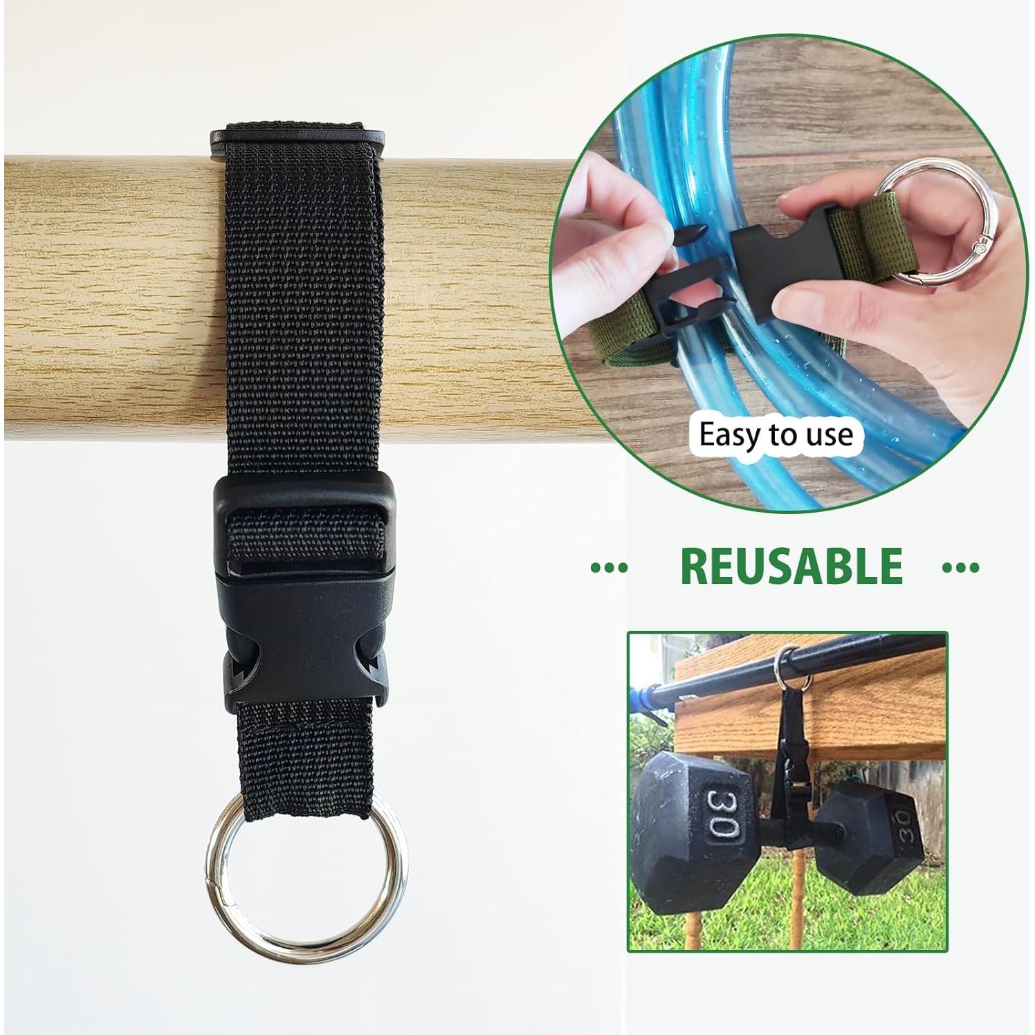 Juego de 3 Correas de Equipaje Ajustables Haojiaho Negro