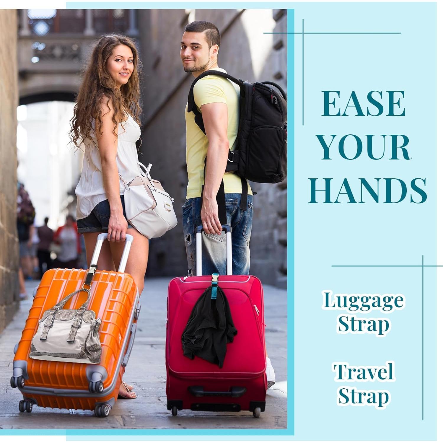 Correas de Equipaje Amylove 3 Pcs Ajustables Nylon
