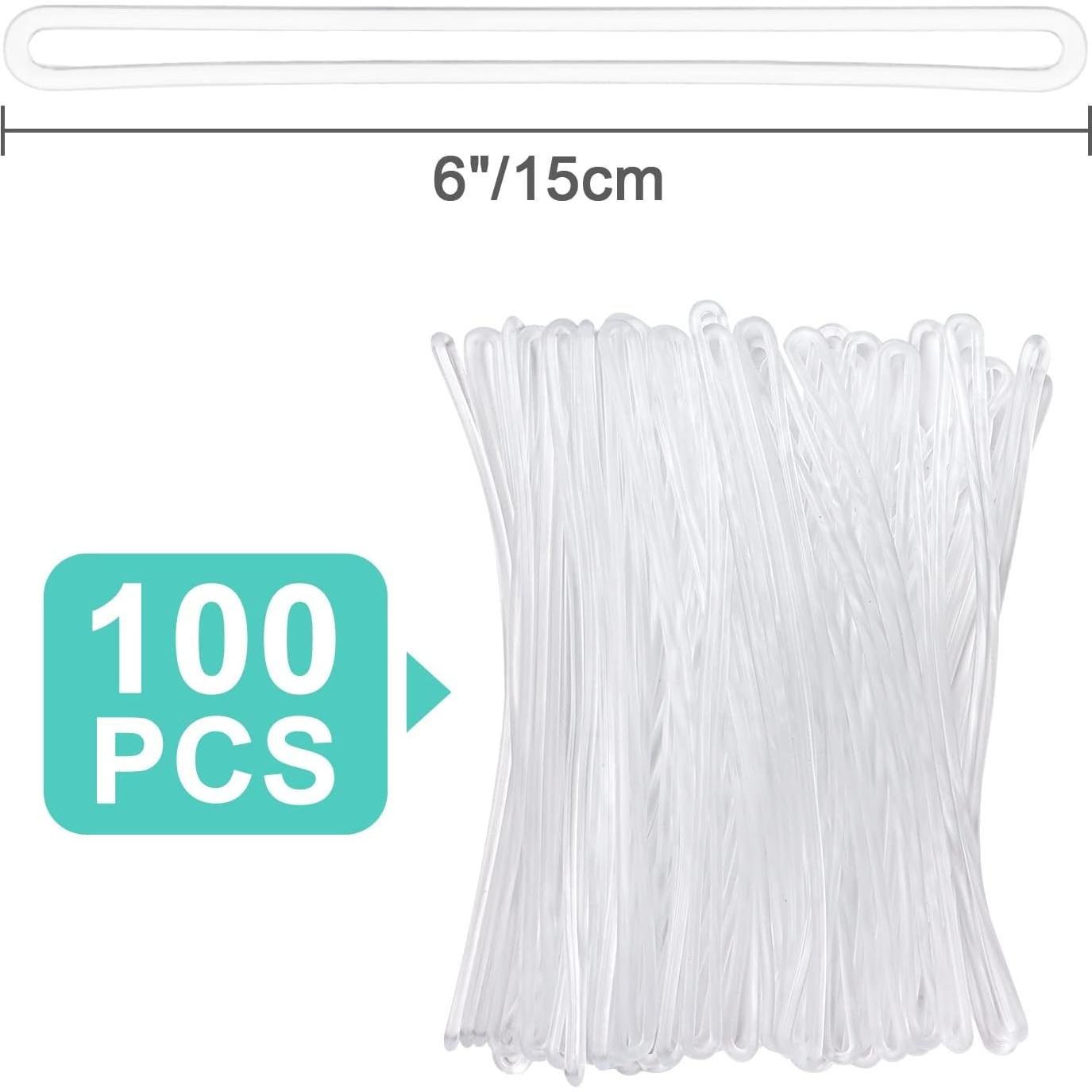 Paquete de 100 correas plásticas SBYURE 15 cm para equipaje