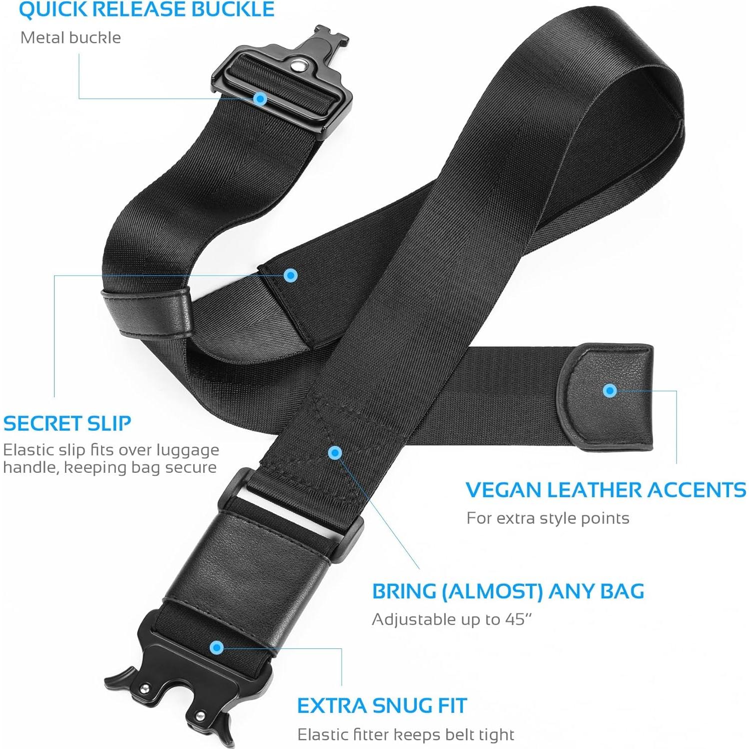 Cinturón de Viaje Bildurem Pro Ajustable 114 cm Negro