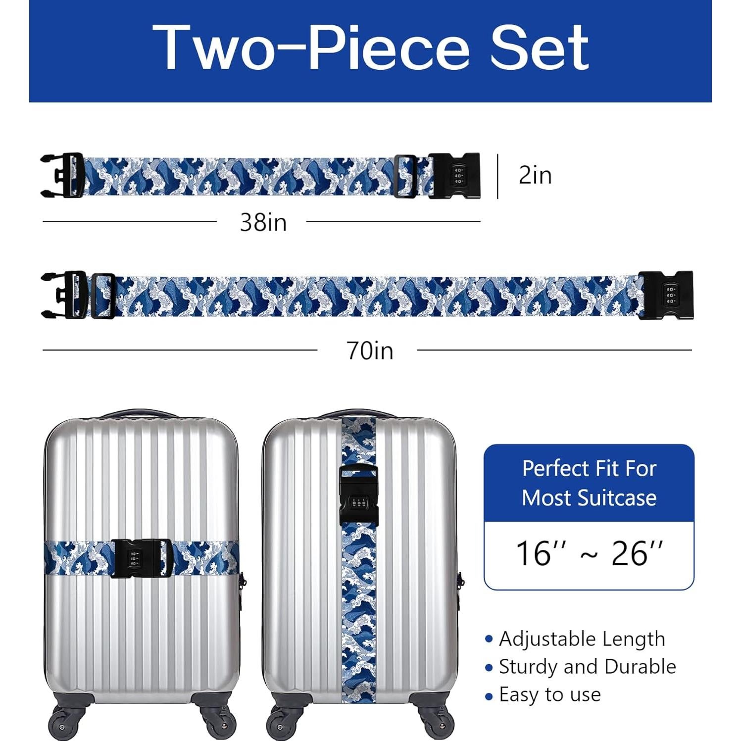Correa de Equipaje Stanoha Onda Ajustable con Cerradura