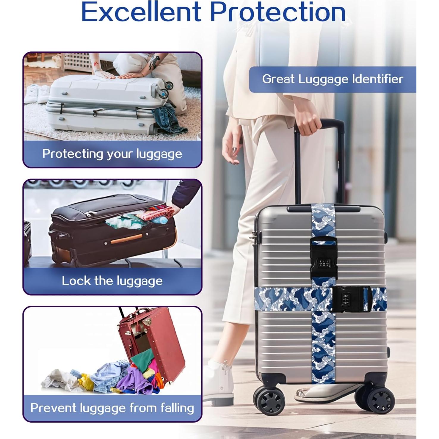 Correa de Equipaje Stanoha Onda Ajustable con Cerradura