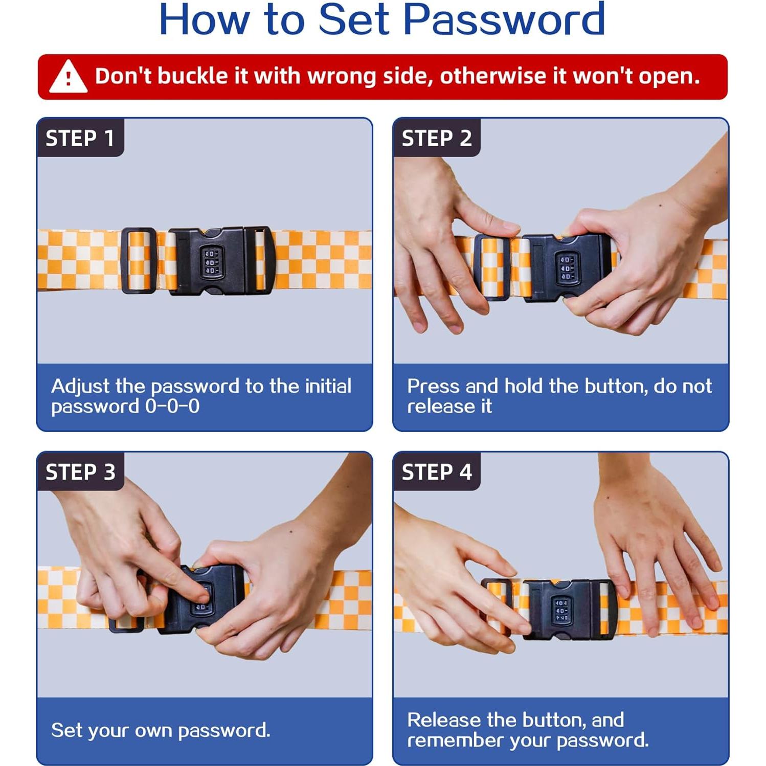 Correa de Equipaje Stanoha Onda Ajustable con Cerradura