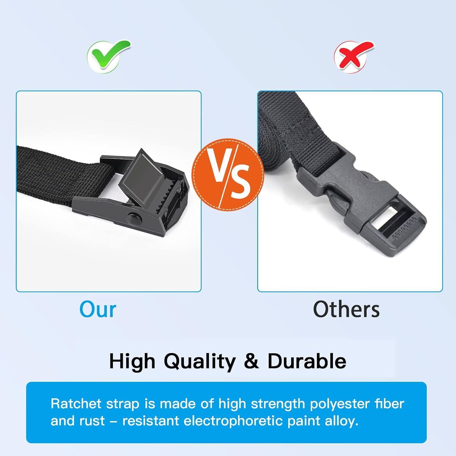 Correas de Amarre Kshineni 6 Pcs 1m x 2.5cm Ajustables