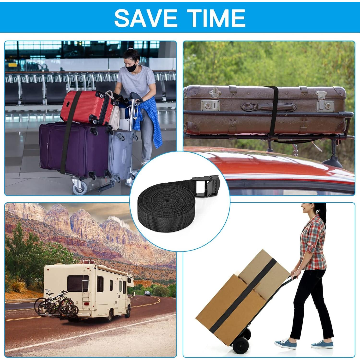 Correas de Amarre Kshineni 6 Pcs 1m x 2.5cm Ajustables