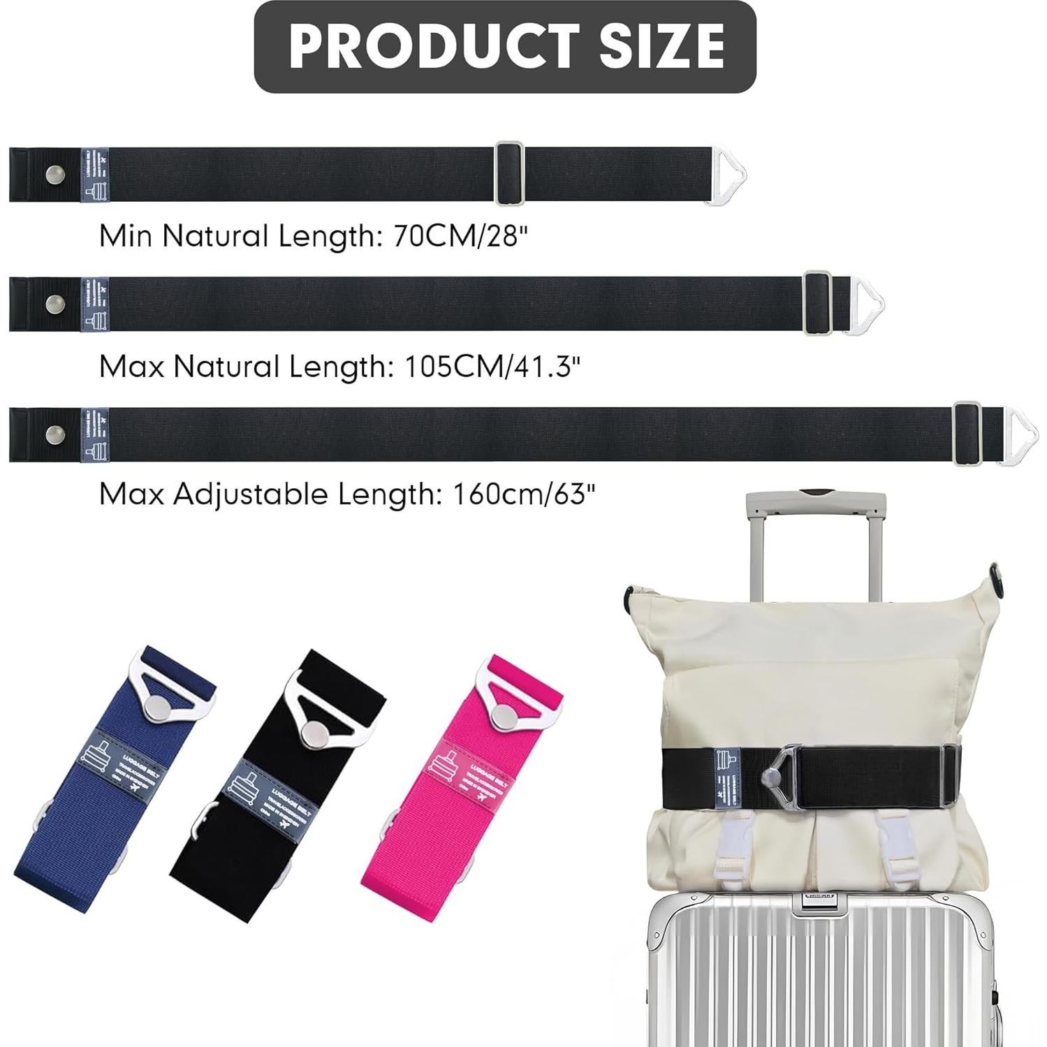 Cinturón de viaje 2 en 1 LvliLighting negro ajustable