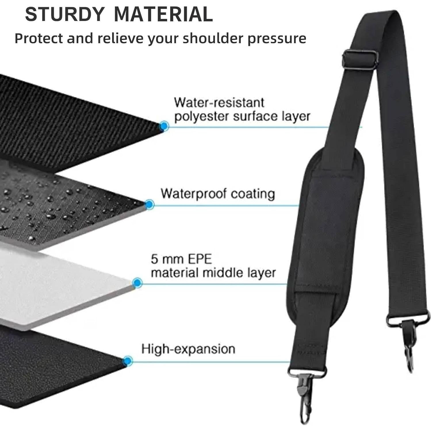 Correa de Hombro Ytonet Ajustable con Almohadilla Negra
