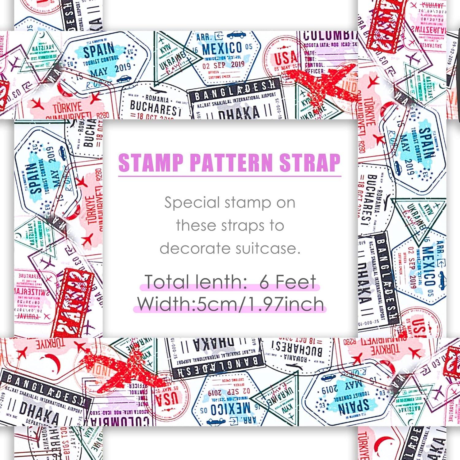 Correas de Equipaje Patelai 4 Pack Ajustables 5 cm x 183 cm