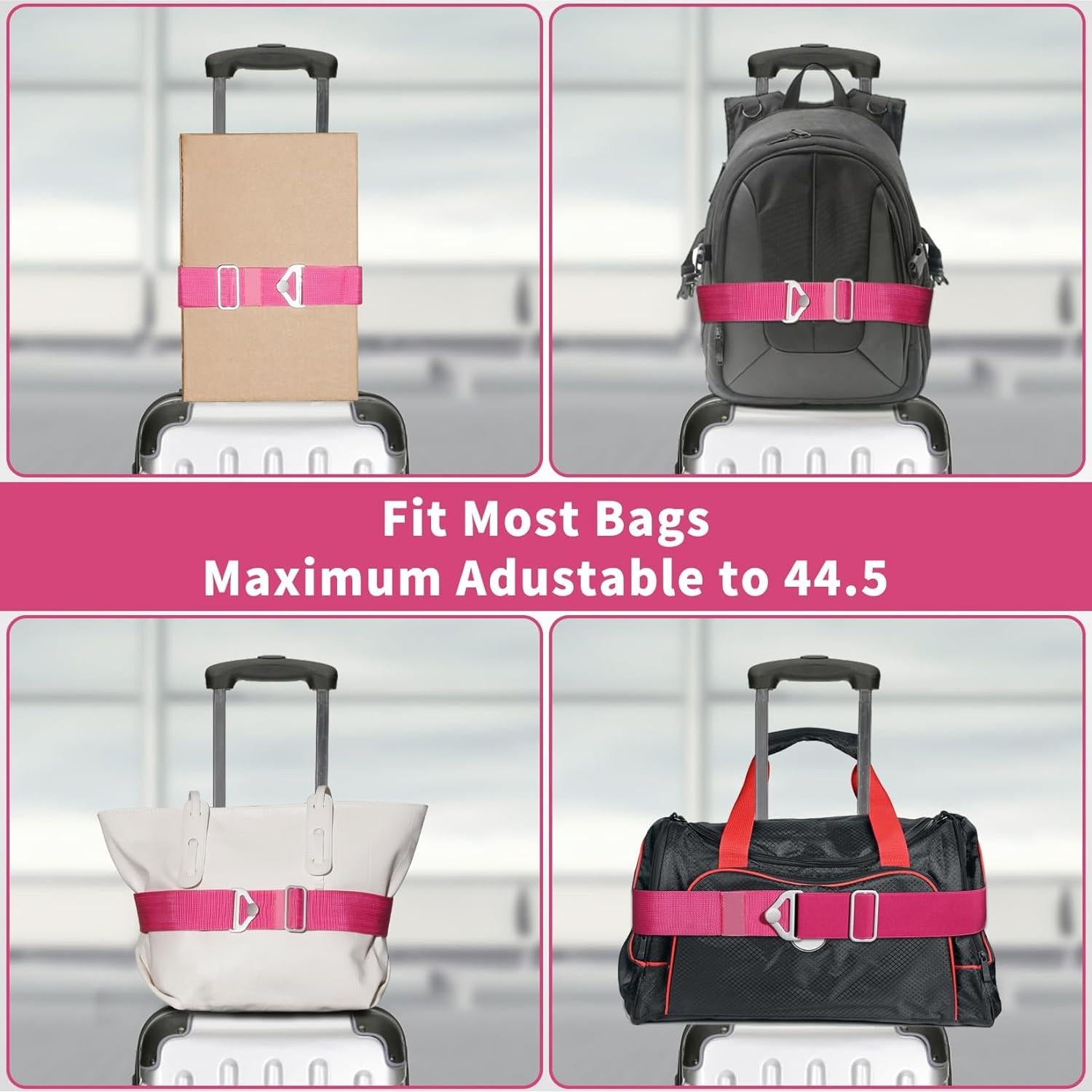 Cinturón de Viaje 2-en-1 TOOVREN Rosa Ajustable 71,5-90 cm