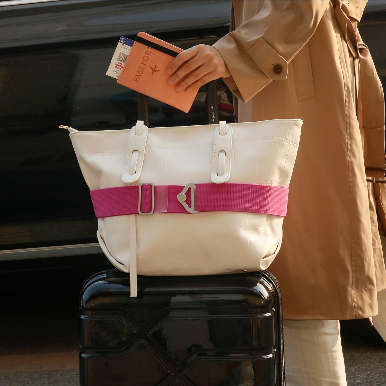 Cinturón de Viaje 2-en-1 TOOVREN Rosa Ajustable 71,5-90 cm