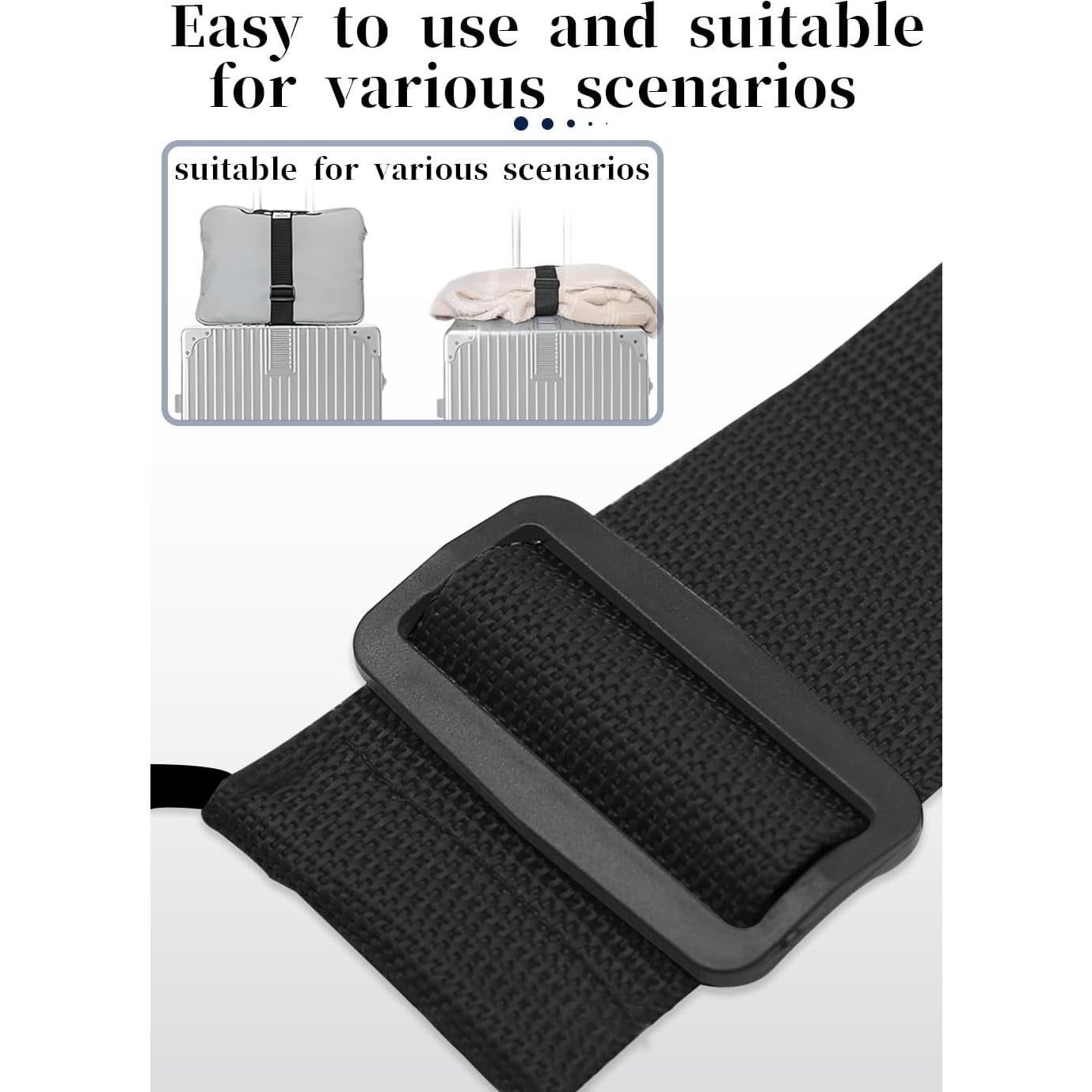 Correas de Equipaje Ajustables ZXZone 2 Pcs 5cm x 64cm