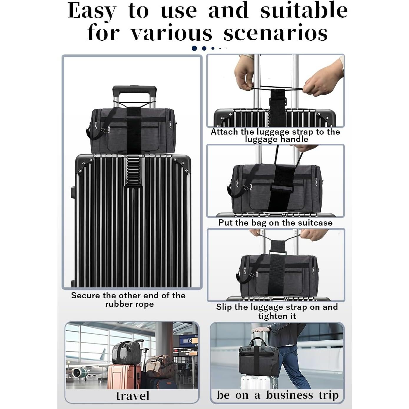 Correas de Equipaje Ajustables ZXZone 2 Pcs 5cm x 64cm