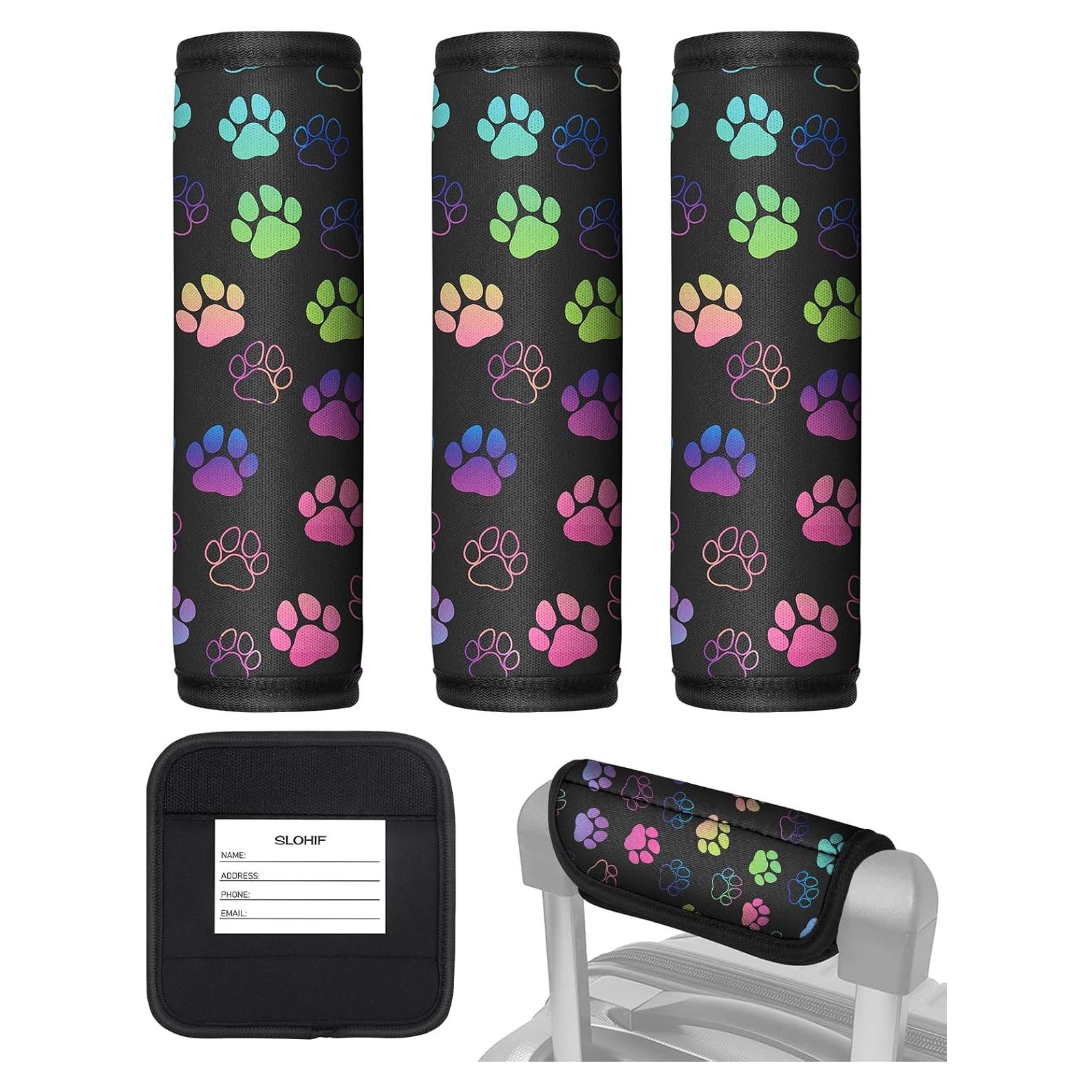 Funda de Mango de Equipaje Slohif 3Pcs Neopreno Paw