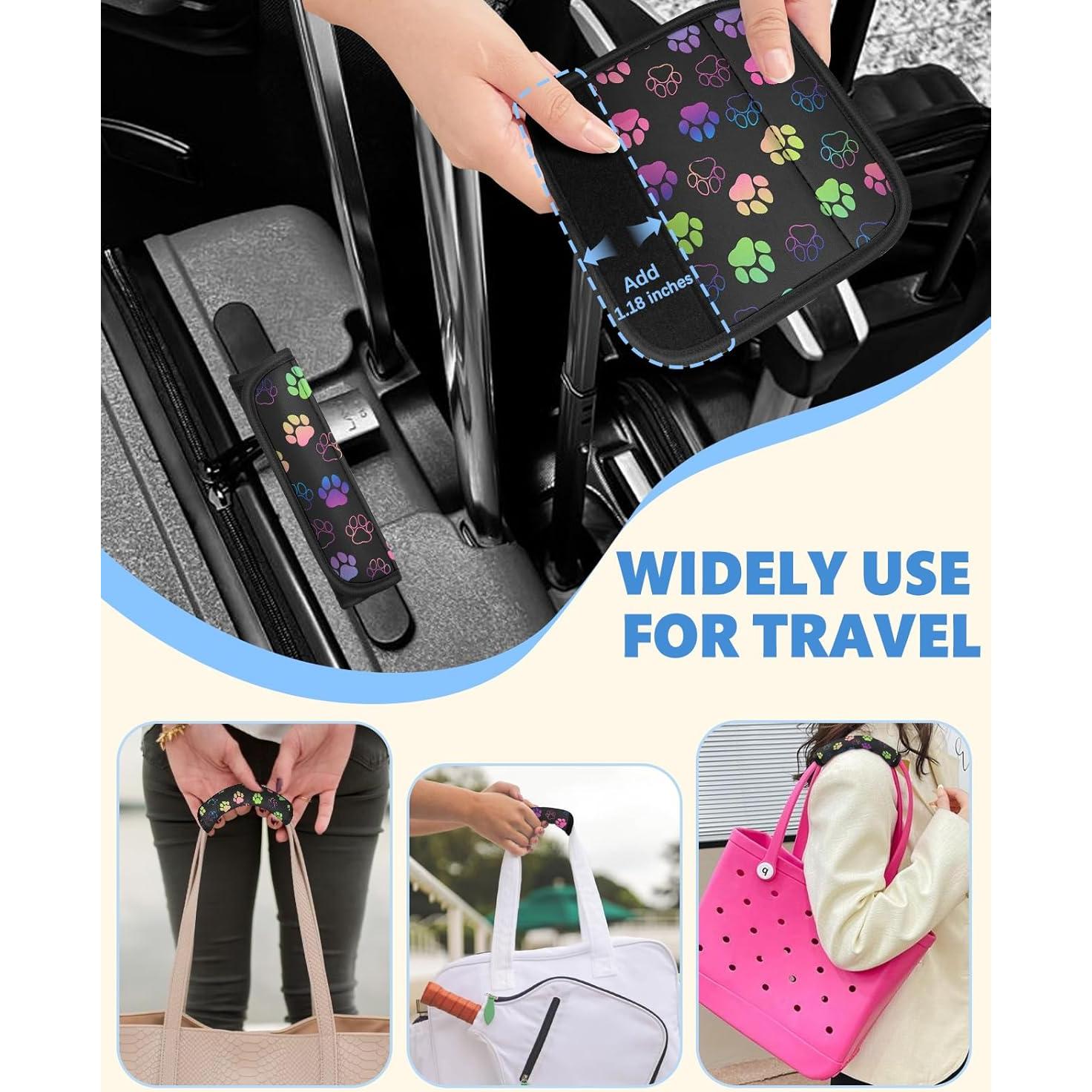 Funda de Mango de Equipaje Slohif 3Pcs Neopreno Paw