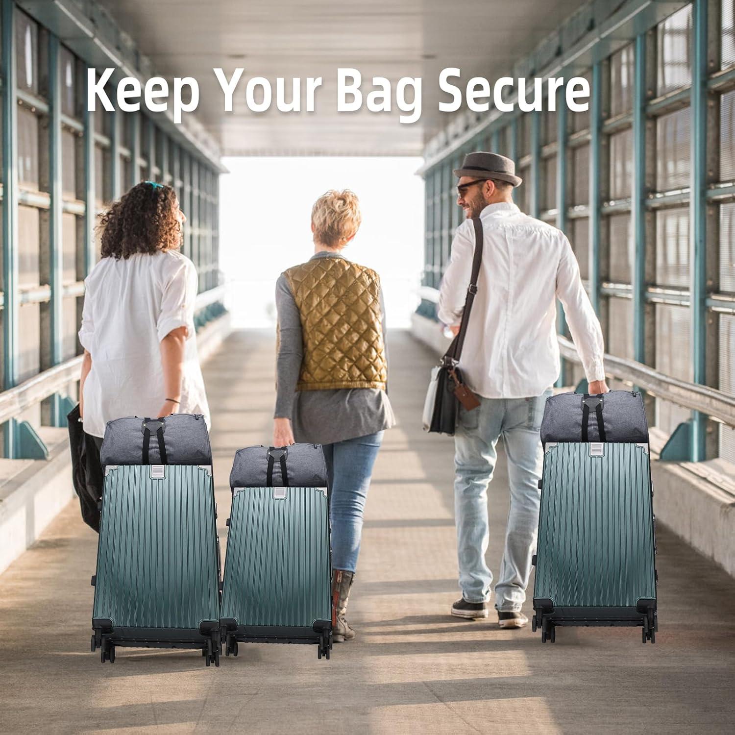 Correas de Equipaje Ajustables Lapinchen 2 Paquete Negro