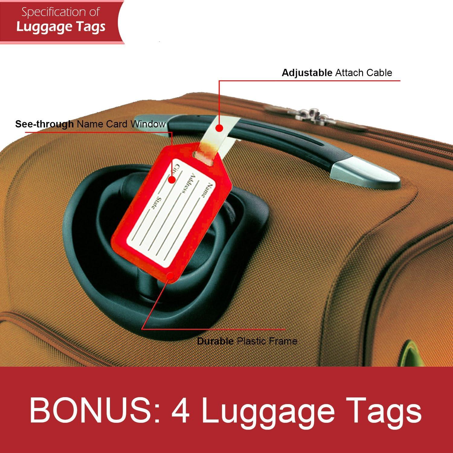 Correas de Equipaje TRANVERS Ultra Largas 200 cm Rojo 4 Pzas