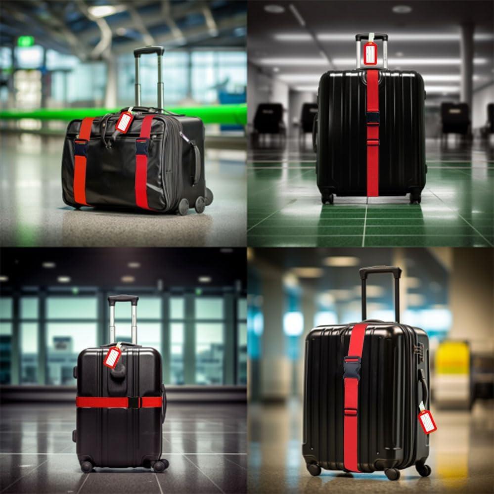 Correas de Equipaje TRANVERS Ultra Largas 200 cm Rojo 4 Pzas