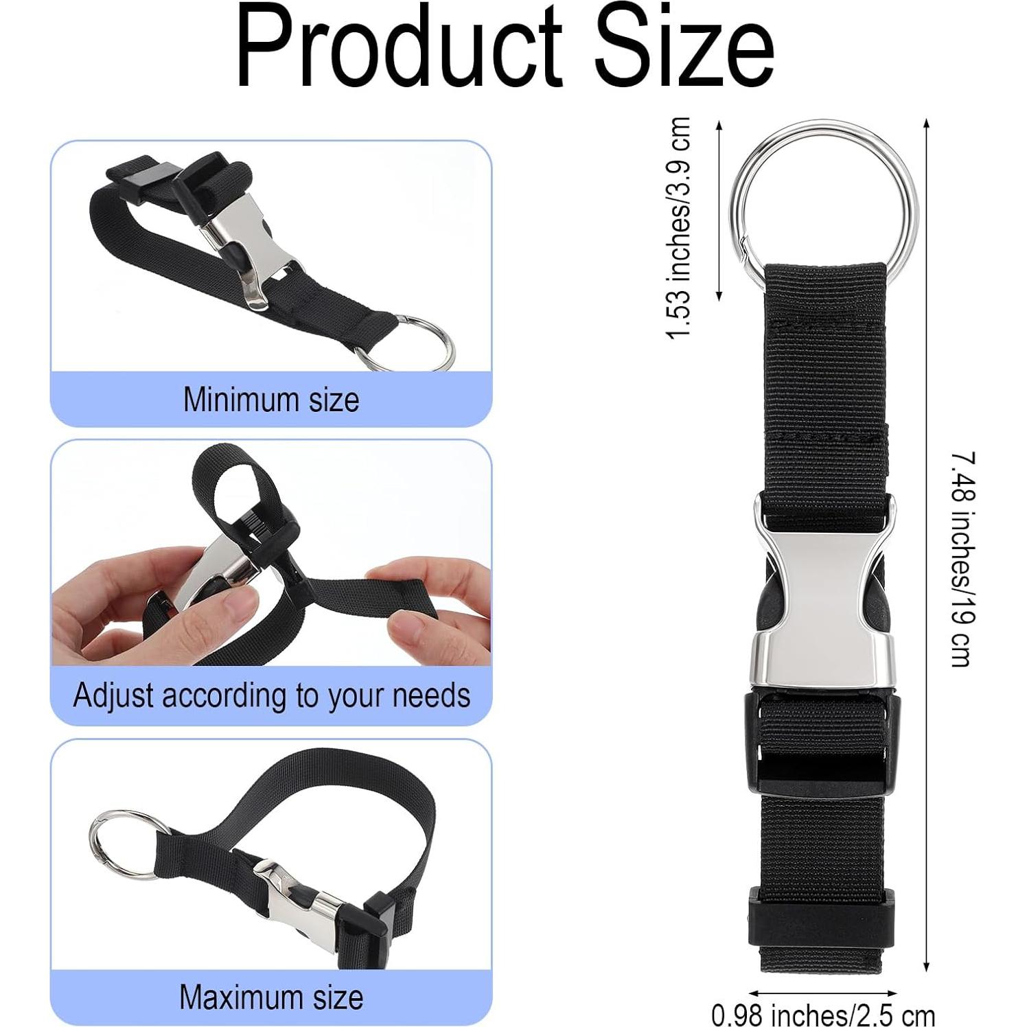 3 Piezas Correa de Equipaje Ajustable Bremorou 19x2.5cm