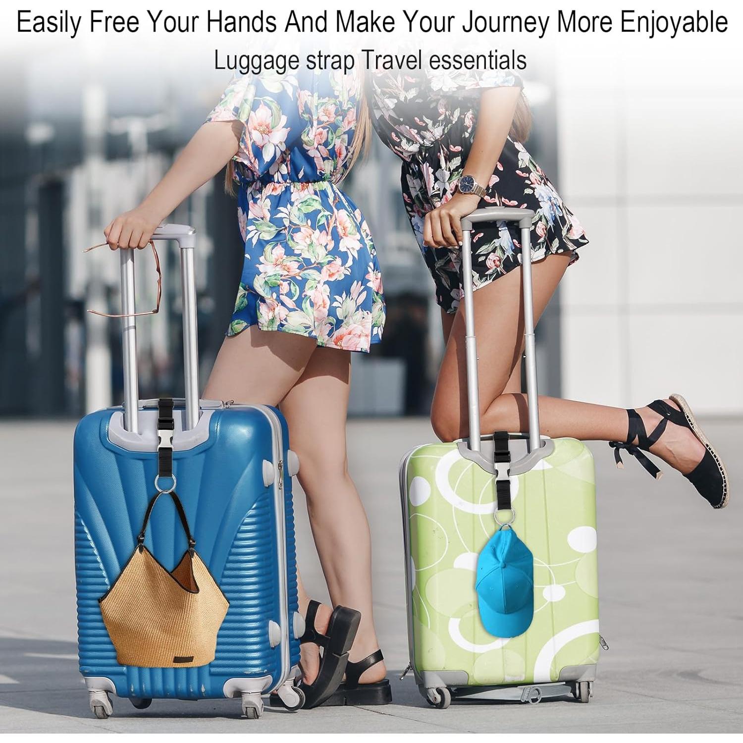 3 Piezas Correa de Equipaje Ajustable Bremorou 19x2.5cm