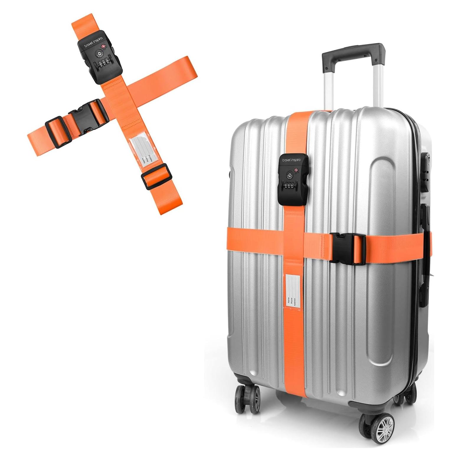 Correas de Equipaje Travel Inspira Naranja Ajustables 120-205 cm