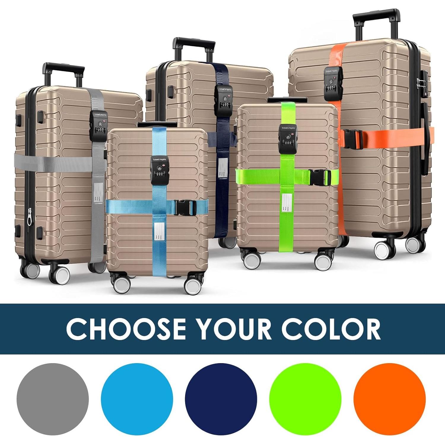 Correas de Equipaje Travel Inspira Naranja Ajustables 120-205 cm