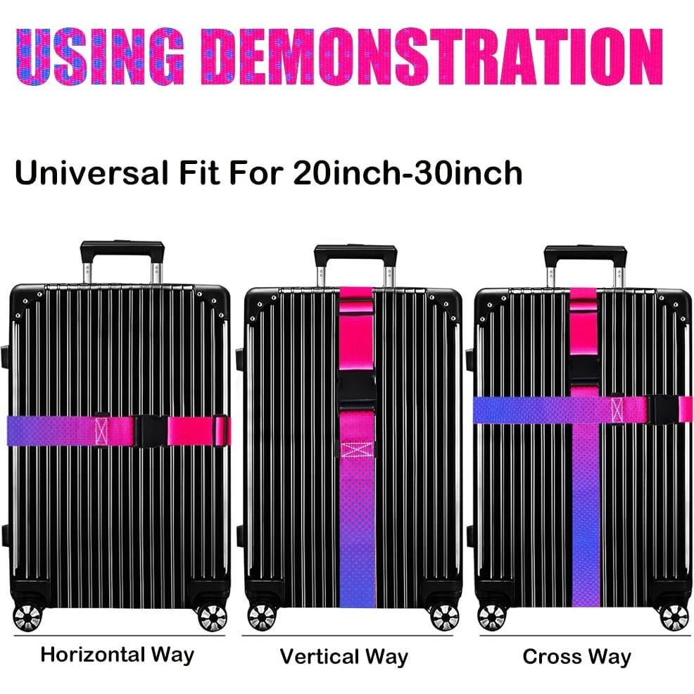 Correas de Equipaje GOWRAPS 2 Piezas Aprobadas por TSA