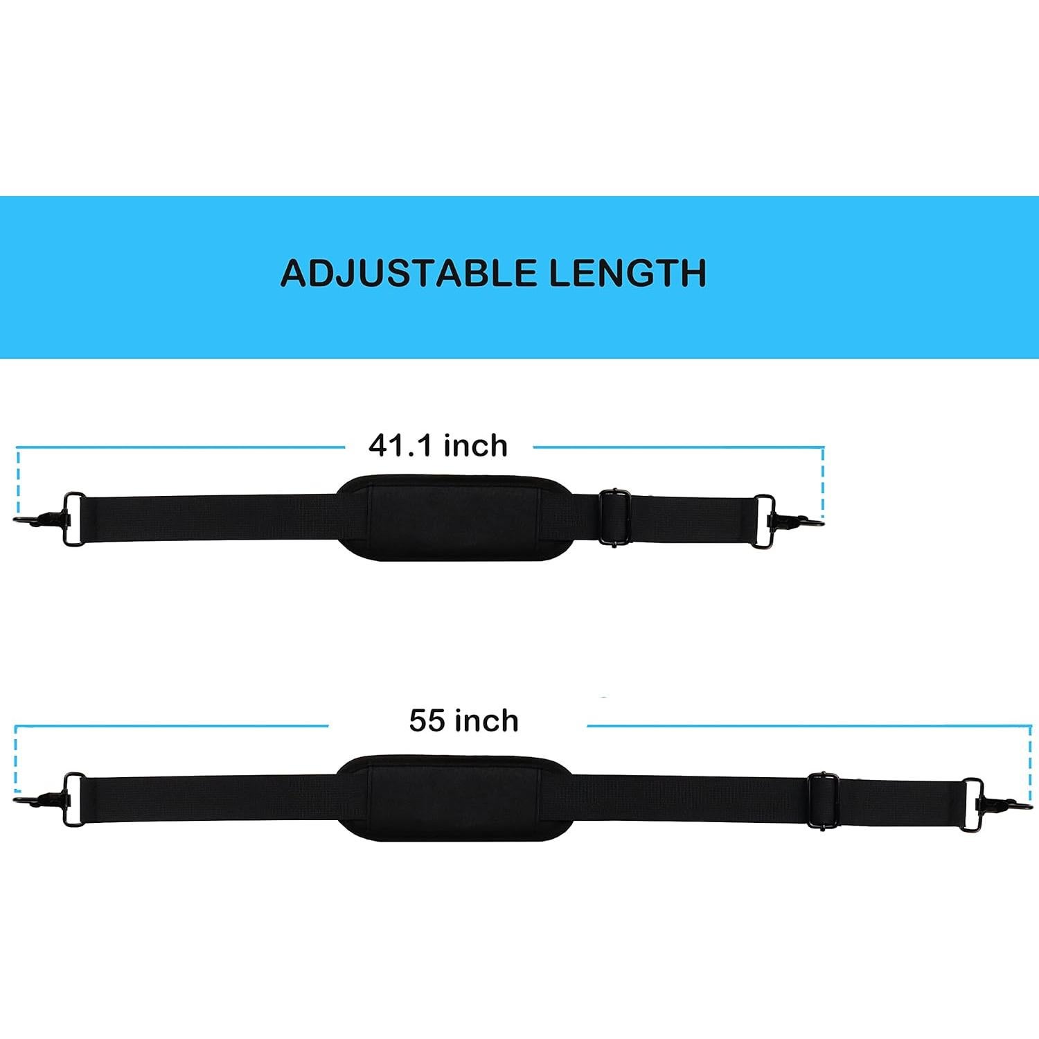 Correa de Hombro Ajustable AREYLO 55" Nylon Negro