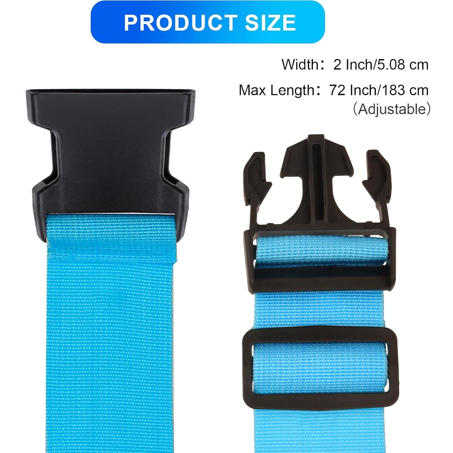 Correas de Equipaje Collwait 4 Colores Ajustables 70"