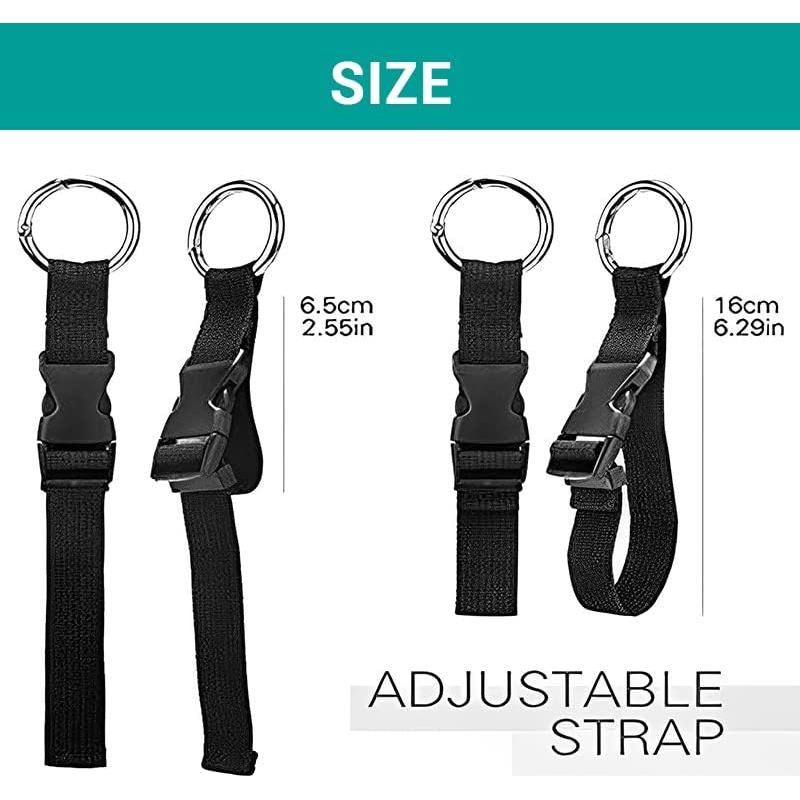 Paquete de 2 correas ajustables Yopolaz para maleta - Negro