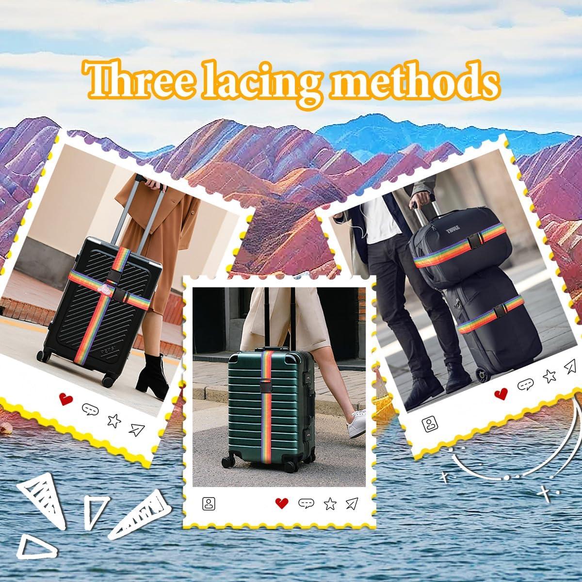 Correas de Equipaje Ajustables SpiralScgv 4 Colores Brillantes