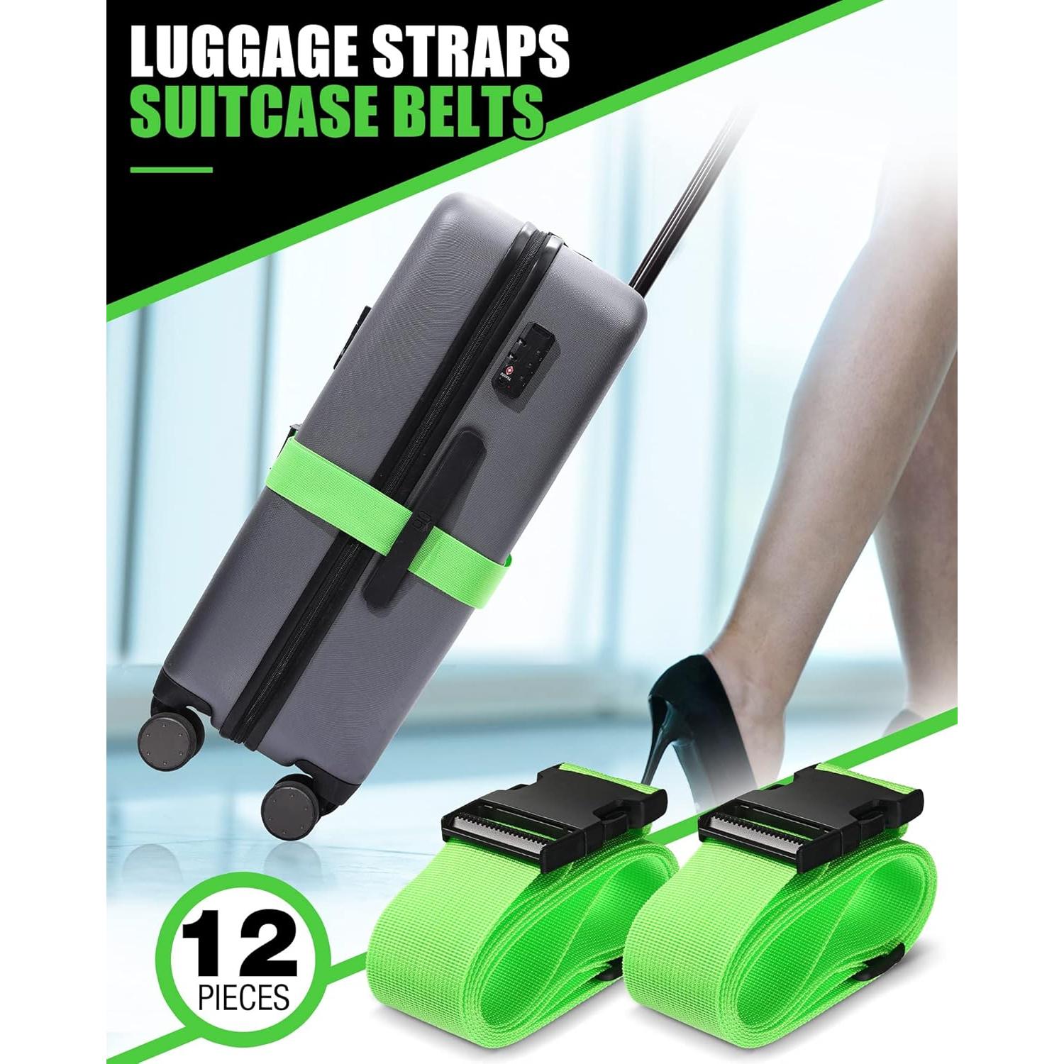 Correas de Equipaje Saintrygo 12 Piezas Ajustables TSA