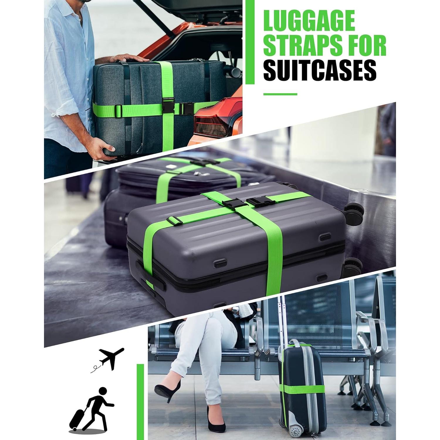 Correas de Equipaje Saintrygo 12 Piezas Ajustables TSA