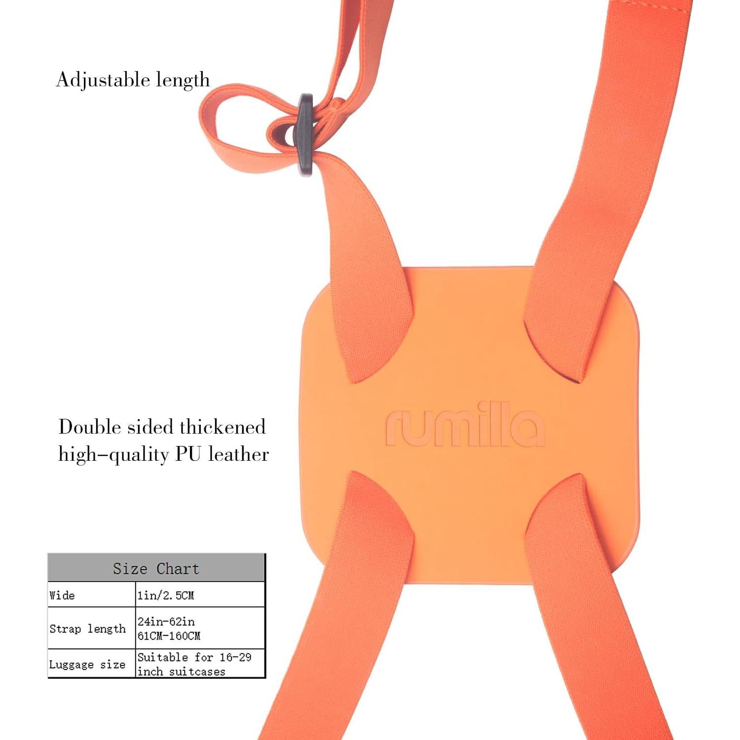 Correa de Equipaje Bungee RUMILLA Naranja Ajustable 1Pieza