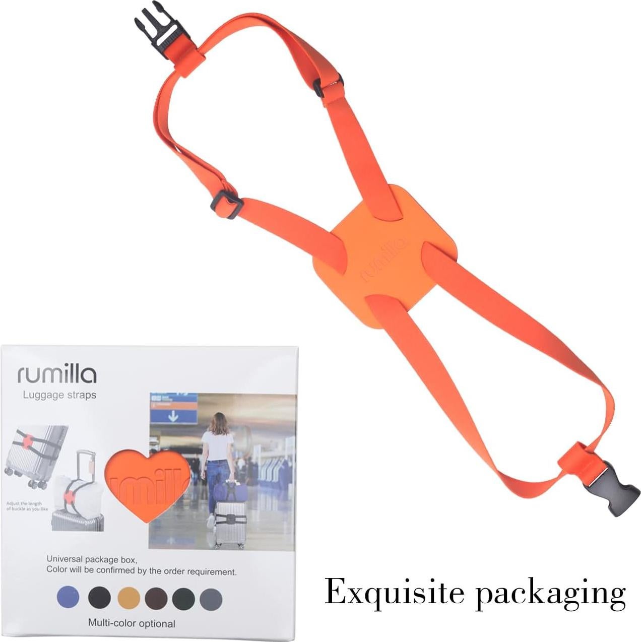 Correa de Equipaje Bungee RUMILLA Naranja Ajustable 1Pieza