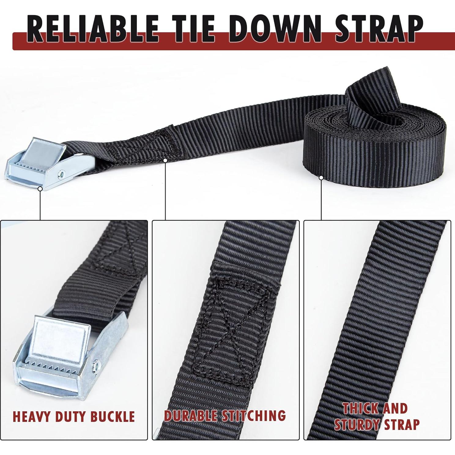 Correas de Amarre Cartman 1" x 365,76 cm 600 kg 6 Piezas