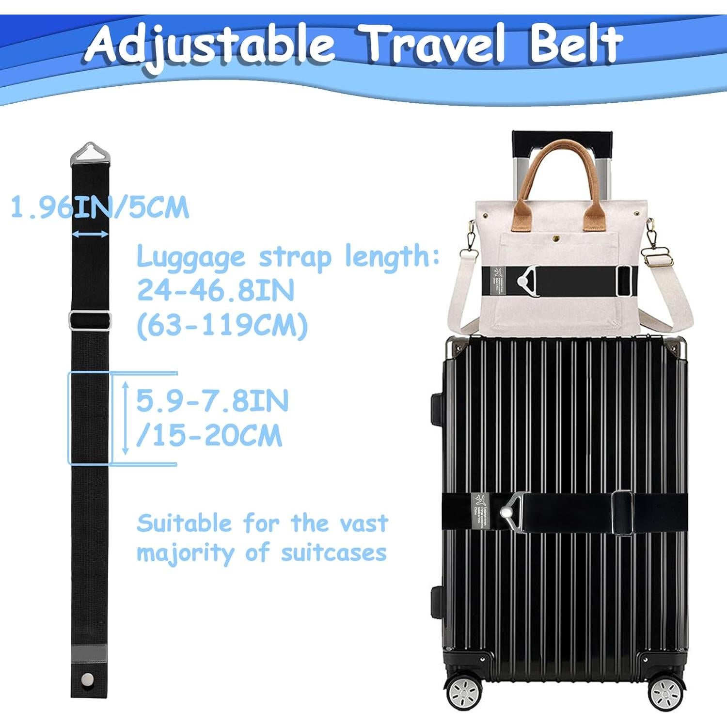 Correa de Equipaje Ajustable Consss 2-en-1 Nylon 119cm