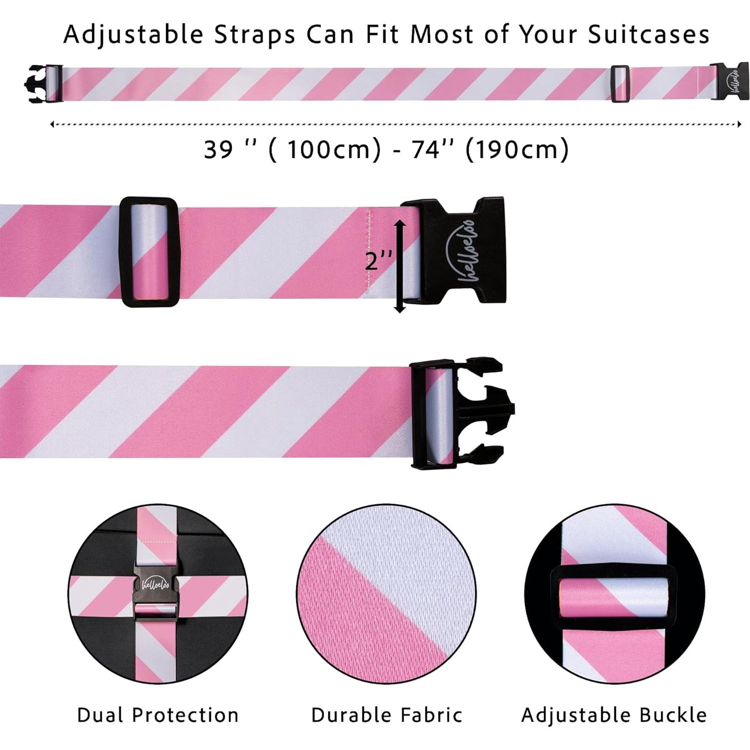 Correas de Equipaje Ajustables Helloeloo 187,96 cm 3 Pzas