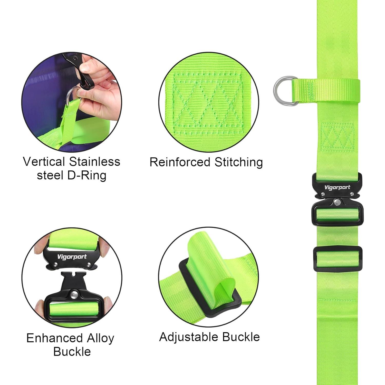 Cinturón de Viaje Vigorport Verde 193 cm Hebilla Metal