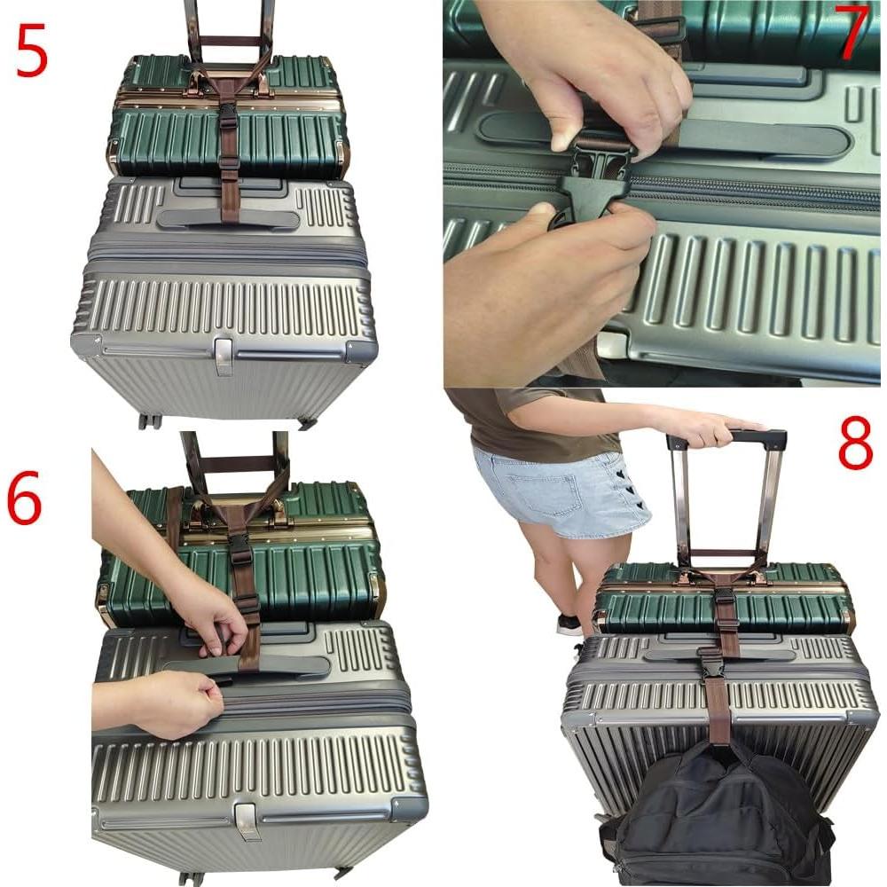 Correas de Equipaje HDHYK 2 Unidades Negro 50 kg