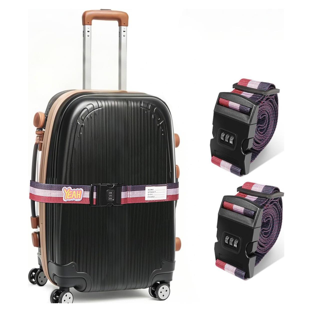 Correas de Equipaje Ajustables SpiralScgv con Candado 2 Unidades