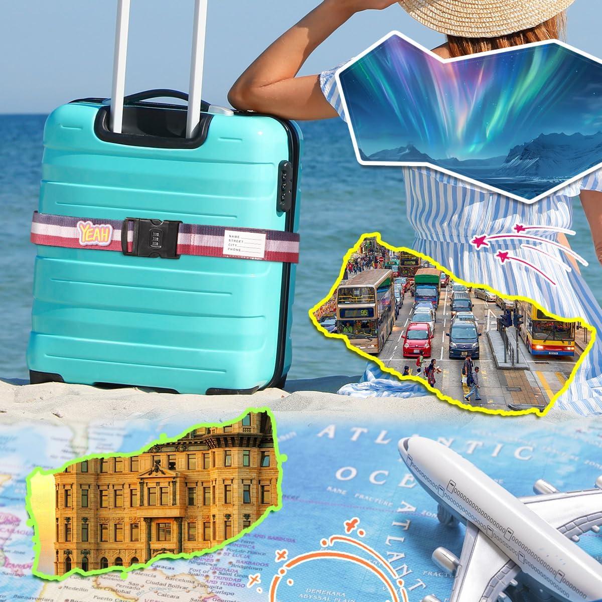 Correas de Equipaje Ajustables SpiralScgv con Candado 2 Unidades