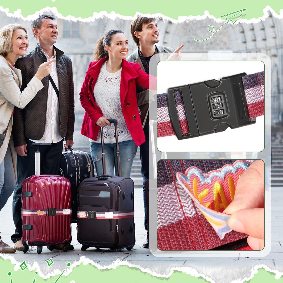 Correas de Equipaje Ajustables SpiralScgv con Candado 2 Unidades