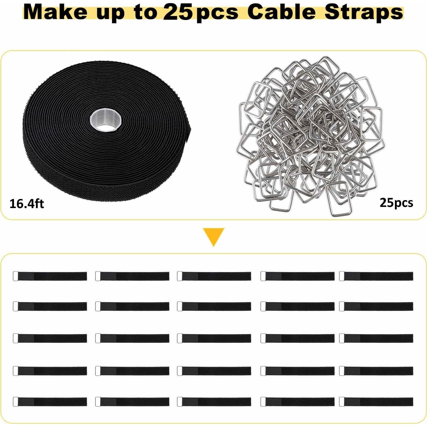 Correas de Gancho y Bucle YMCRLUX 1x4.88m 25 Hebillas Metal