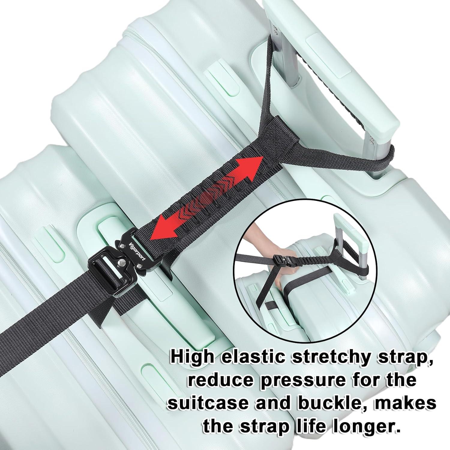 Correas de Equipaje Vigorport Estirables 1.25" Negro