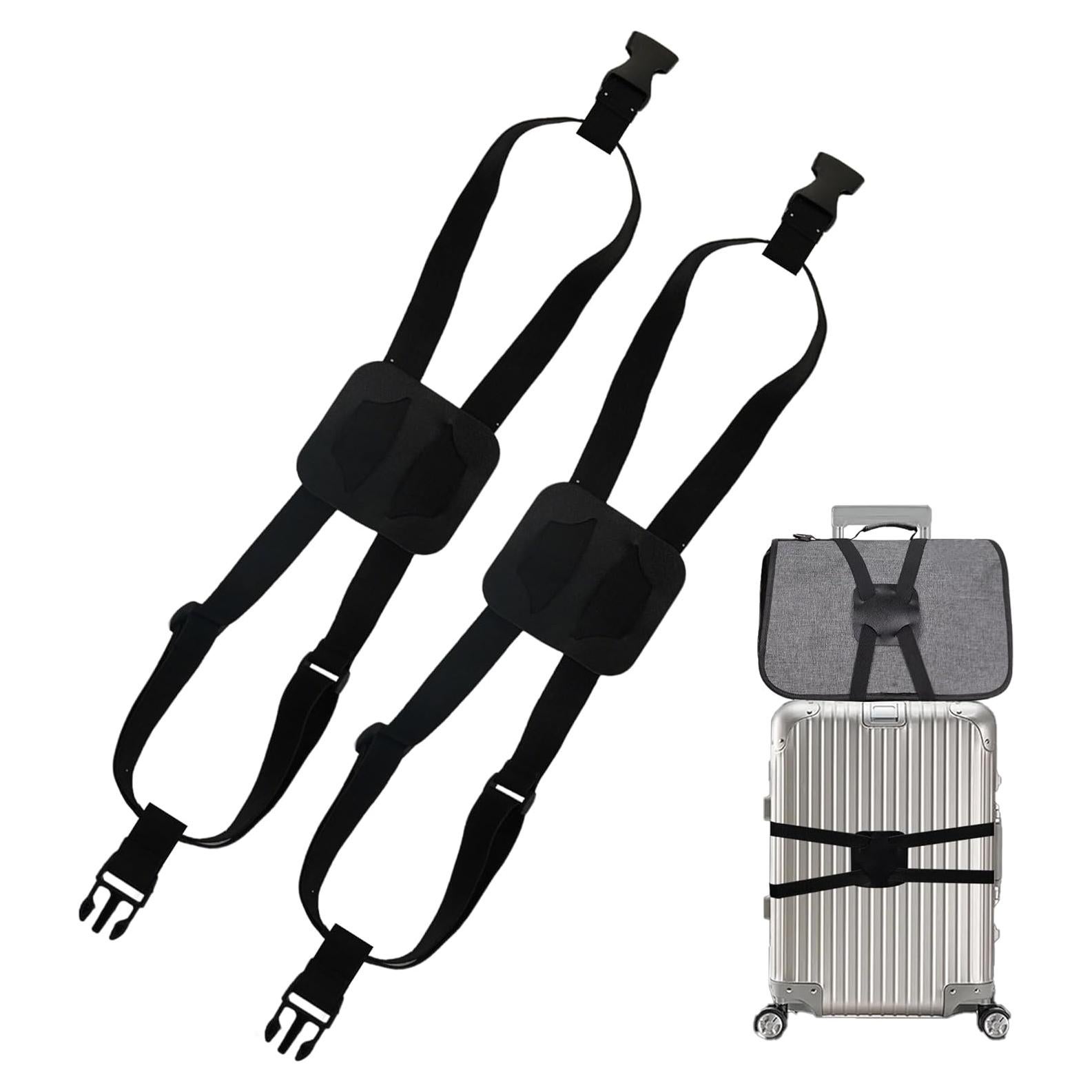 Correas de Equipaje Elásticas Taefuwr 2 Piezas Negras