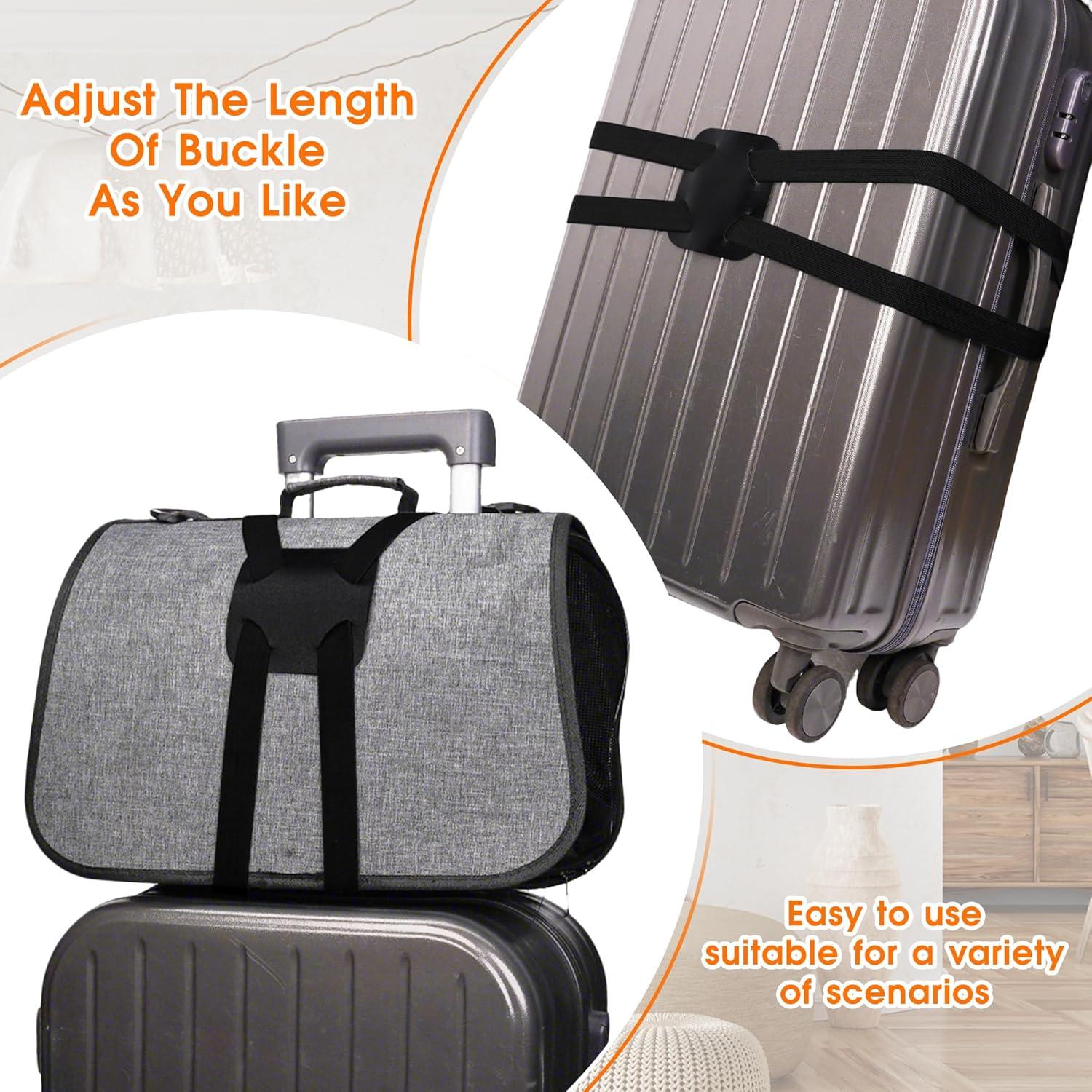 Correas de Equipaje Elásticas Taefuwr 2 Piezas Negras