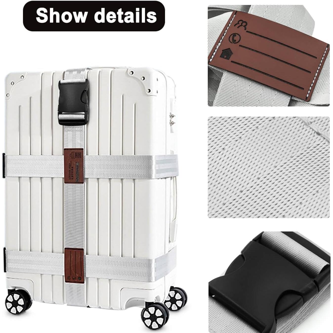 Correas de Equipaje LUNHAJIN 3-en-1 Ajustables 0,41 kg